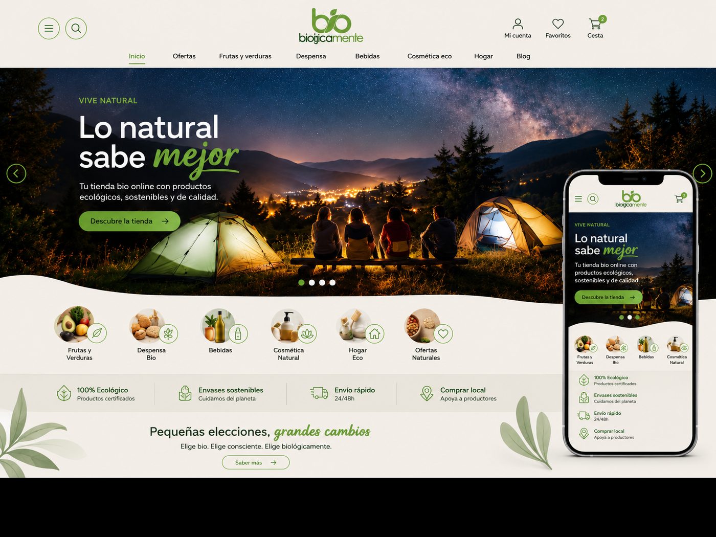 Home del site Bio Lógicamente de Carrefour