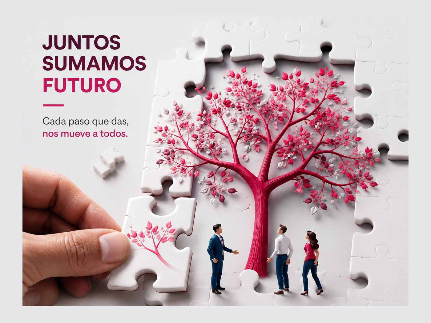Pieza de social media Juntos Sumamos Futuro para Banco Popular